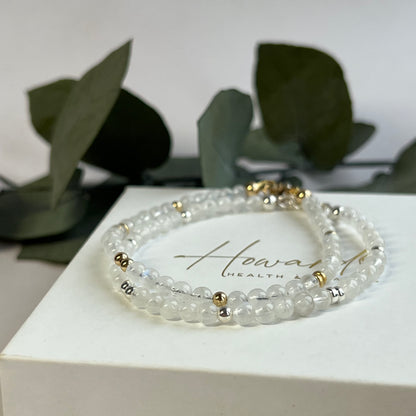 AA Dainty Moonstone Clasp Bracelet for New Beginnings & Emotional Balance