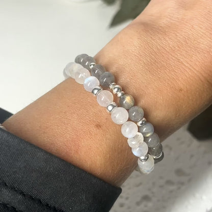 AAA Moonstone Round Stretch Bracelet (6mm)- Customised